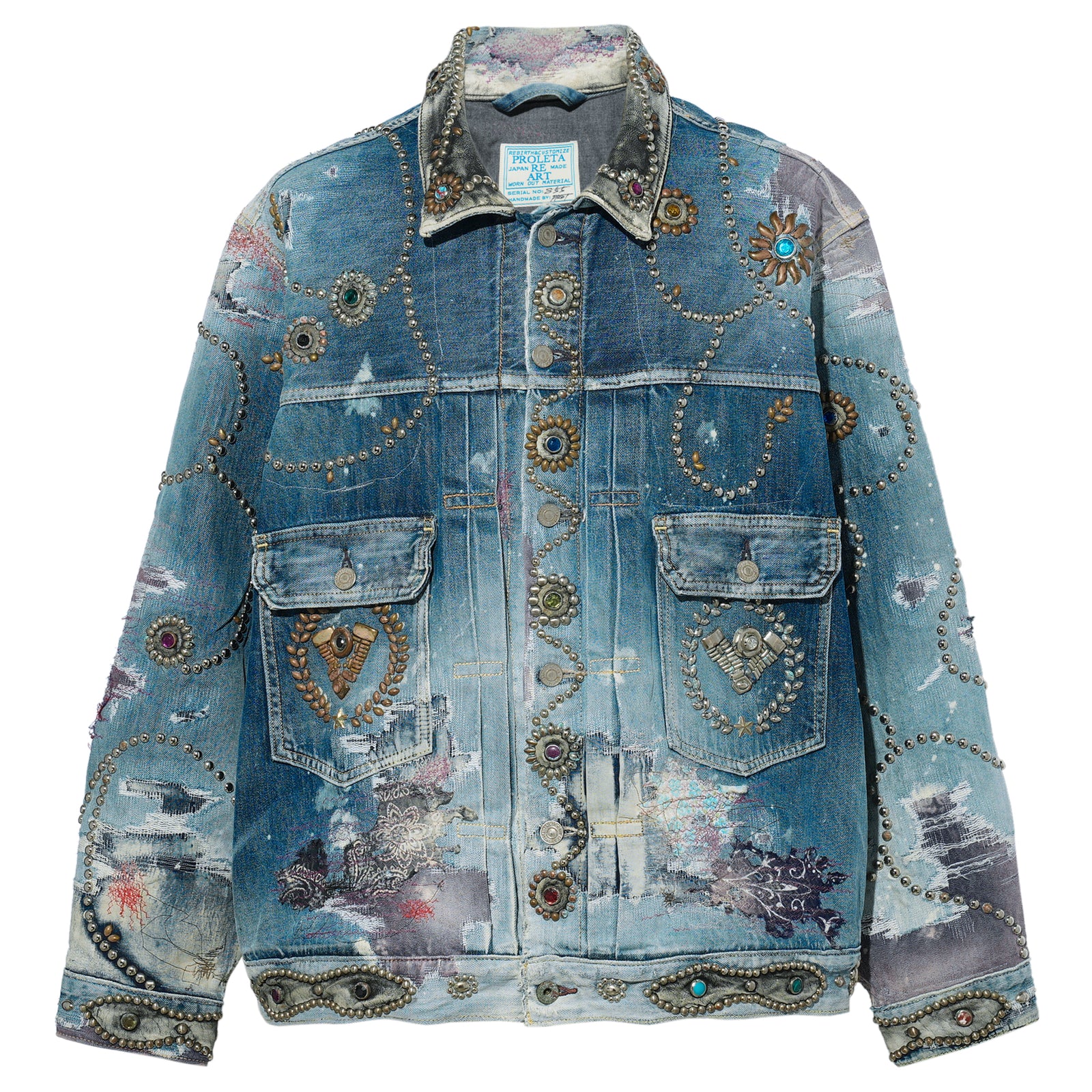 Proleta Re Art Rules Leather Studs Jacket Proleta Re Art Rules Leather Studs Jacket front side