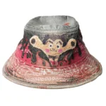Proleta Re Art Meme Astro Buster black bucket hat front view