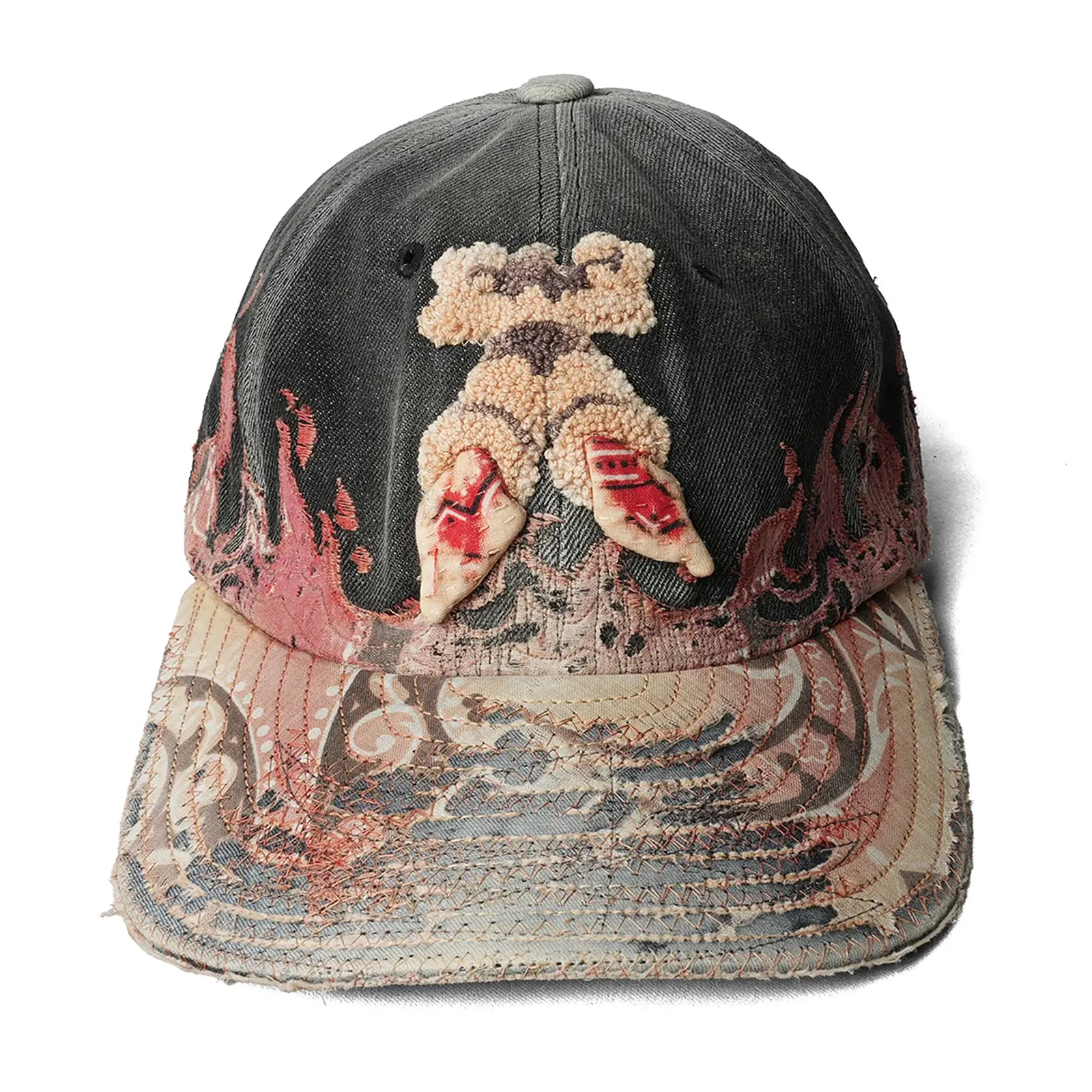 Proleta Re Art Meme Trucker Astro Buster Cap Black Proleta Re Art Meme Astro Buster black trucker cap front view