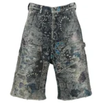 Proleta Re Art Uroboros black double knee painter shorts front view