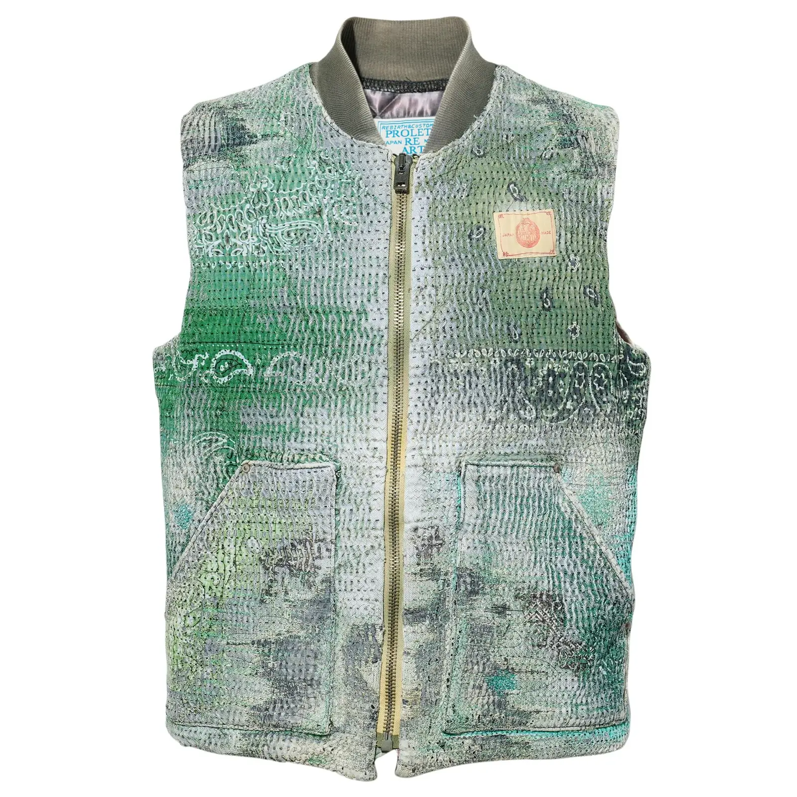 Proleta Re Art Uroboros Padding Classic Vest Proleta Re Art Uroboros padded classic vest front view