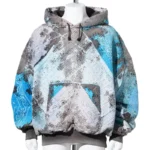 Proleta Re Art Uroboros turquoise hoodie front view