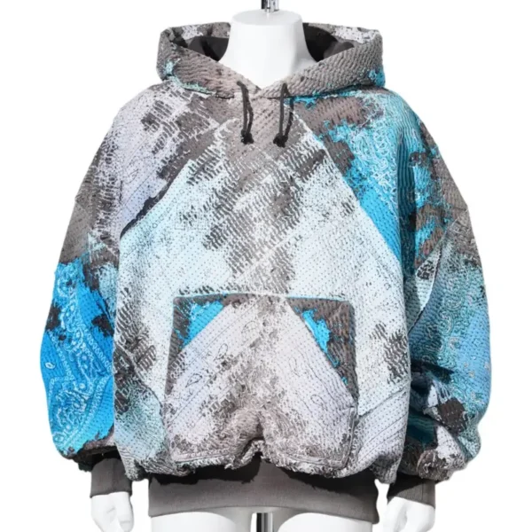 Proleta Re Art Uroboros turquoise hoodie front view